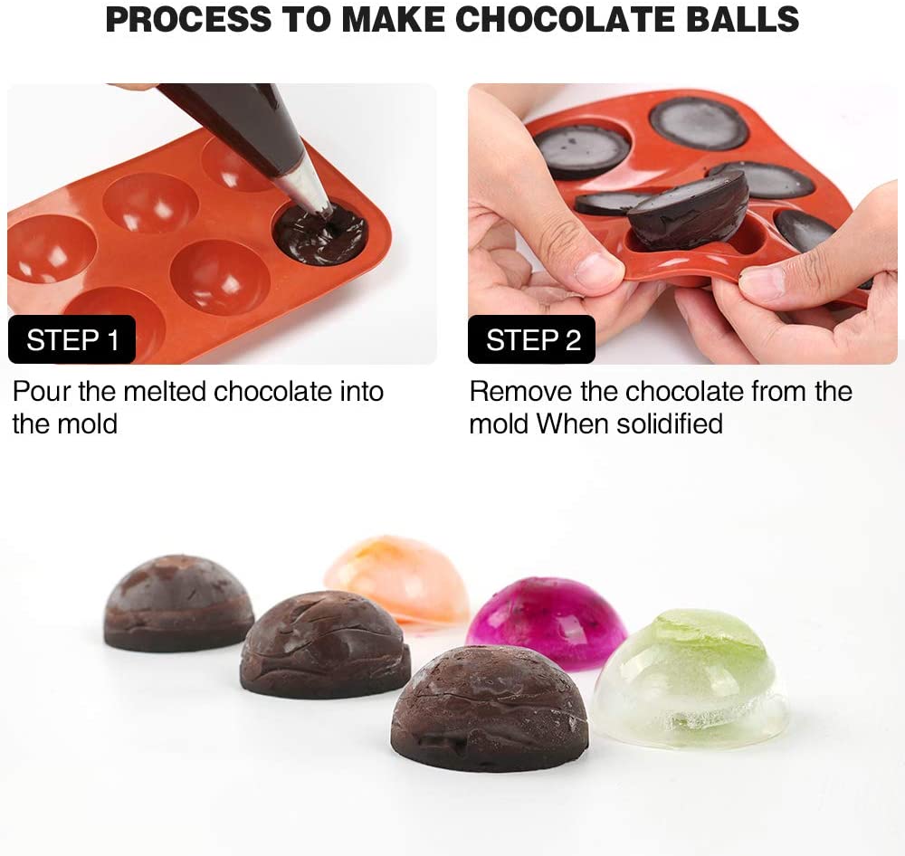 3306 Silicone 6-Cavity Half Circle Half Sphere Half Round Hemisphere Baking Mould Chocolate Desserts Ice Cream Bombs Soap (Random Colour) - SkyShopy 3306 Silicone 6-Cavity Half Circle Half Sphere Half Round Hemisphere Baking Mould Chocolate Desserts Ice Cream Bombs Soap (Random Colour) - SkyShopy